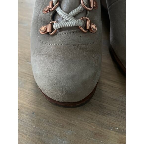 Sorel Womens Conquest Wedge Holiday Boots 9 Beach Fawn Leather Distressed - Picture 4 of 12